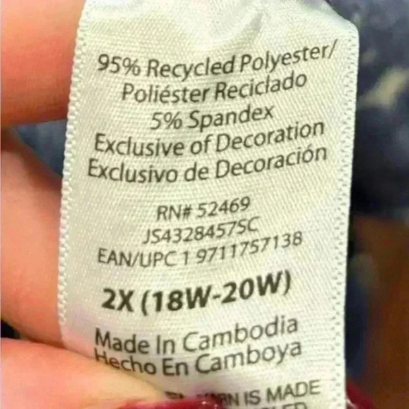 Joyspun Velour Stretch Plus Size Pj Set NWOT Sz 2z Navy Celestial Long Sleeve - Picture 8 of 8